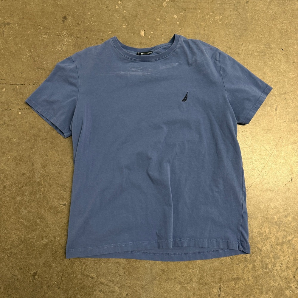 Nautica Mens Performance‎ Tee Blue Cotton Stretch Short Sleeve T-Shirt Medium